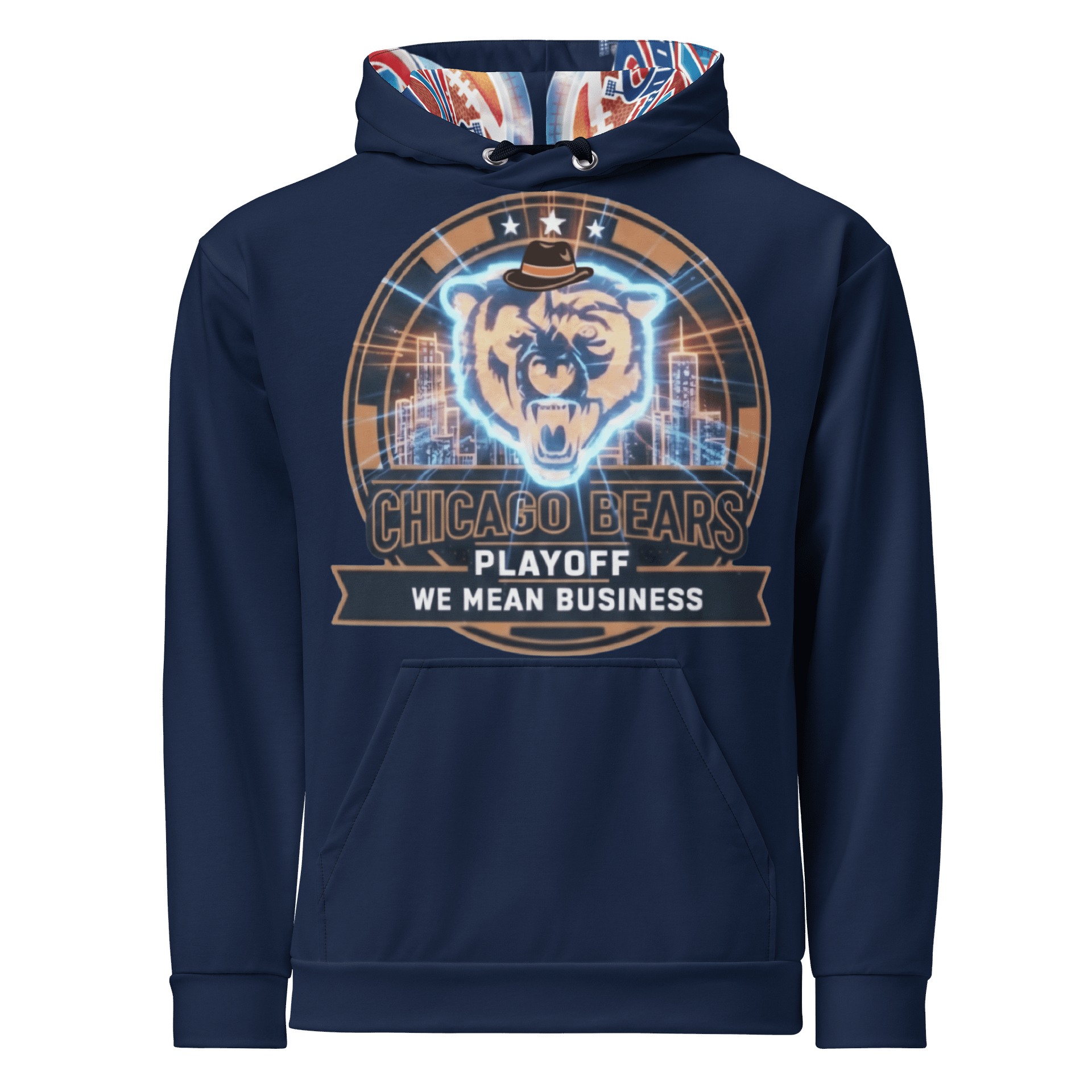 UNISEX CHICAGO BEARS PLAYOFF HOODIE By Da Culture 4K Vibrant Apparel product image (1)