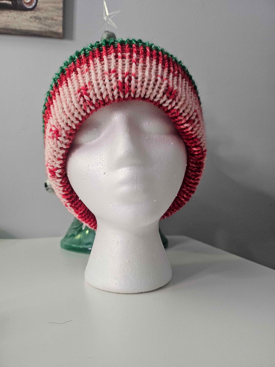 Juniper Shrub/Peppermint Ribbon Winter Hat product image (1)