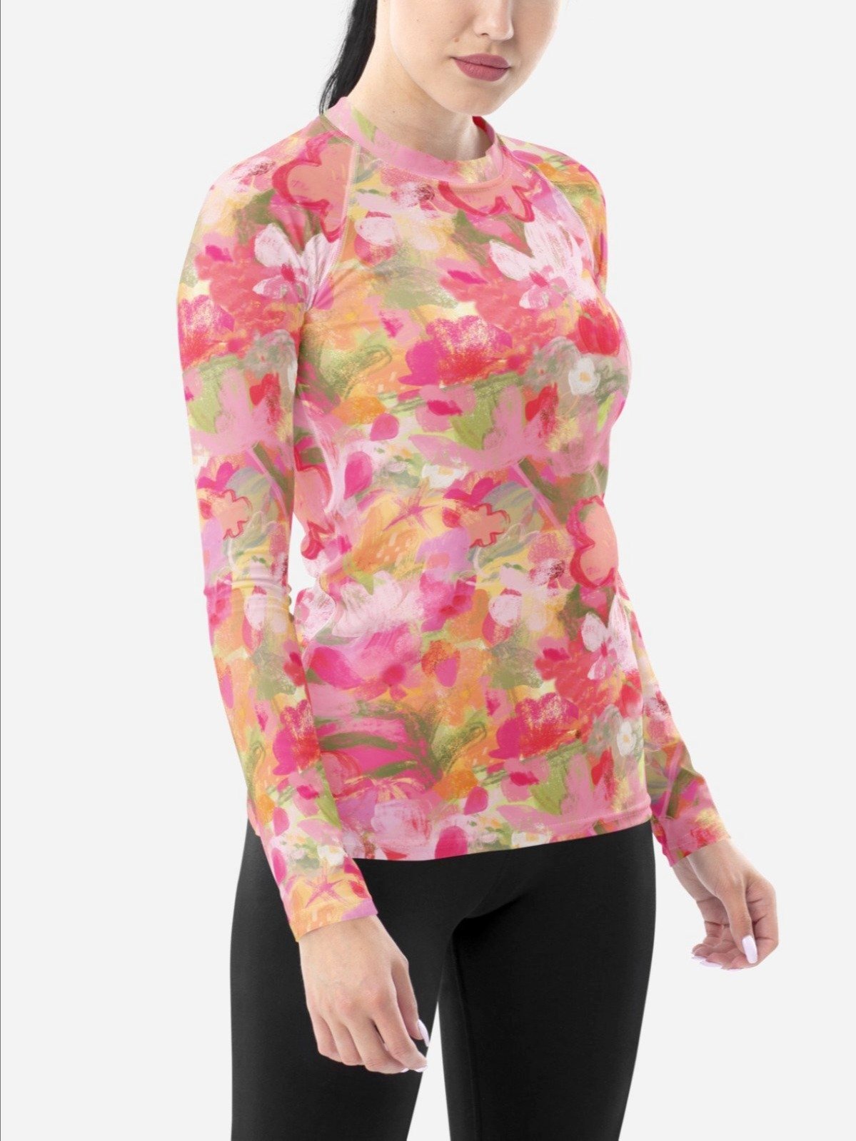 Rash Guard "Sweet Pastel Florals of Spring" product image (3)