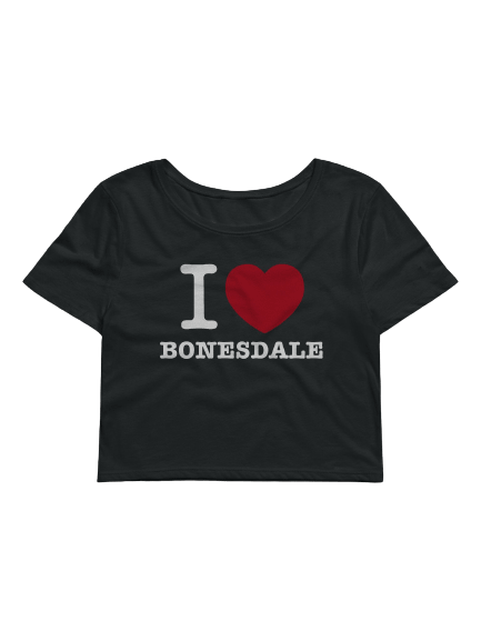 Black I Heart Bonesdale Cropped 