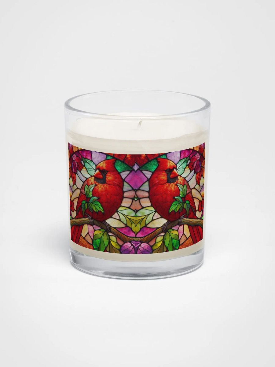 Stained Glass Cardinal Candle For Bird Lovers product image (1)