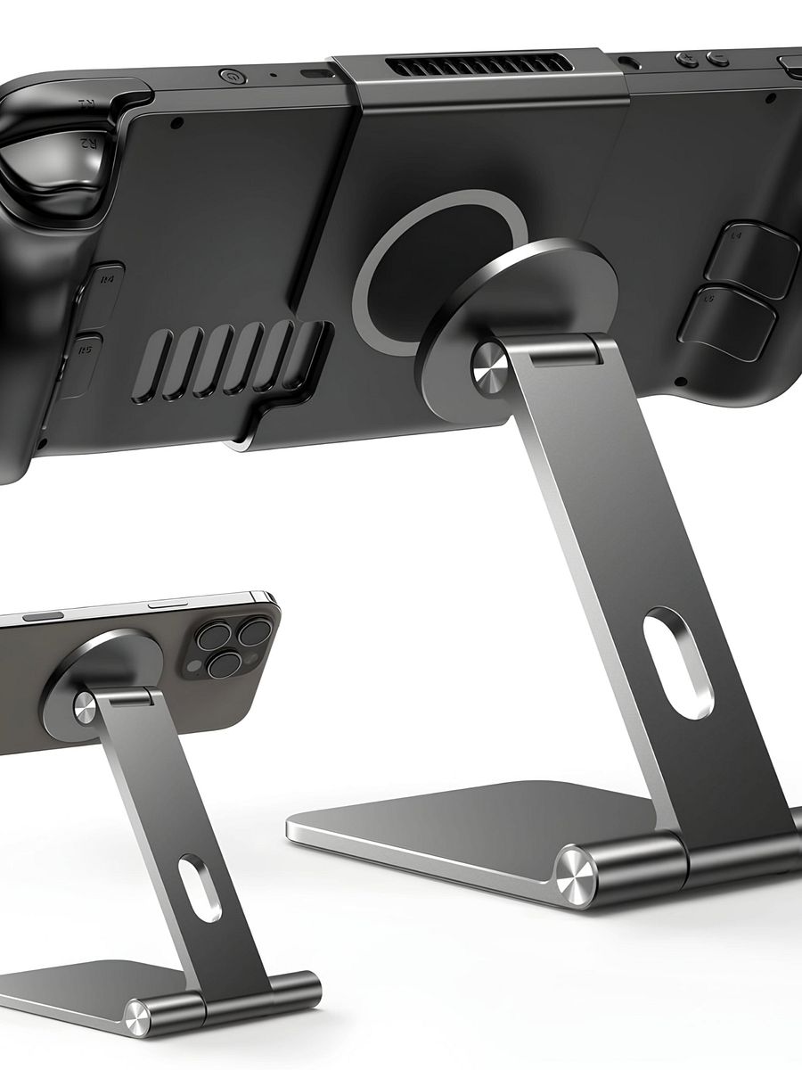 Antank Foldable Magnetic Stand Compatible with Steam Deck & Mag-Safe, Portable iPhone Stand Holder for Desk Phone Stand for Steam Deck product image (3)