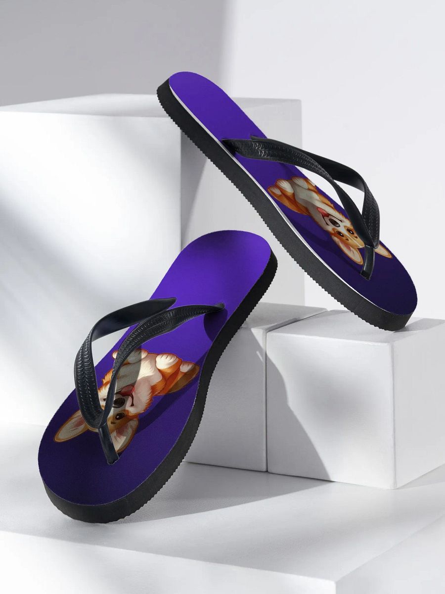 Purple Corgi Flip Flops product image (3)