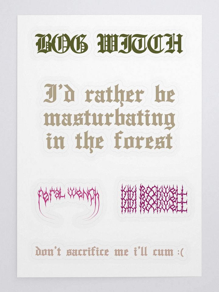 'Slightly Unhinged Slogans' Stickers product image (1)