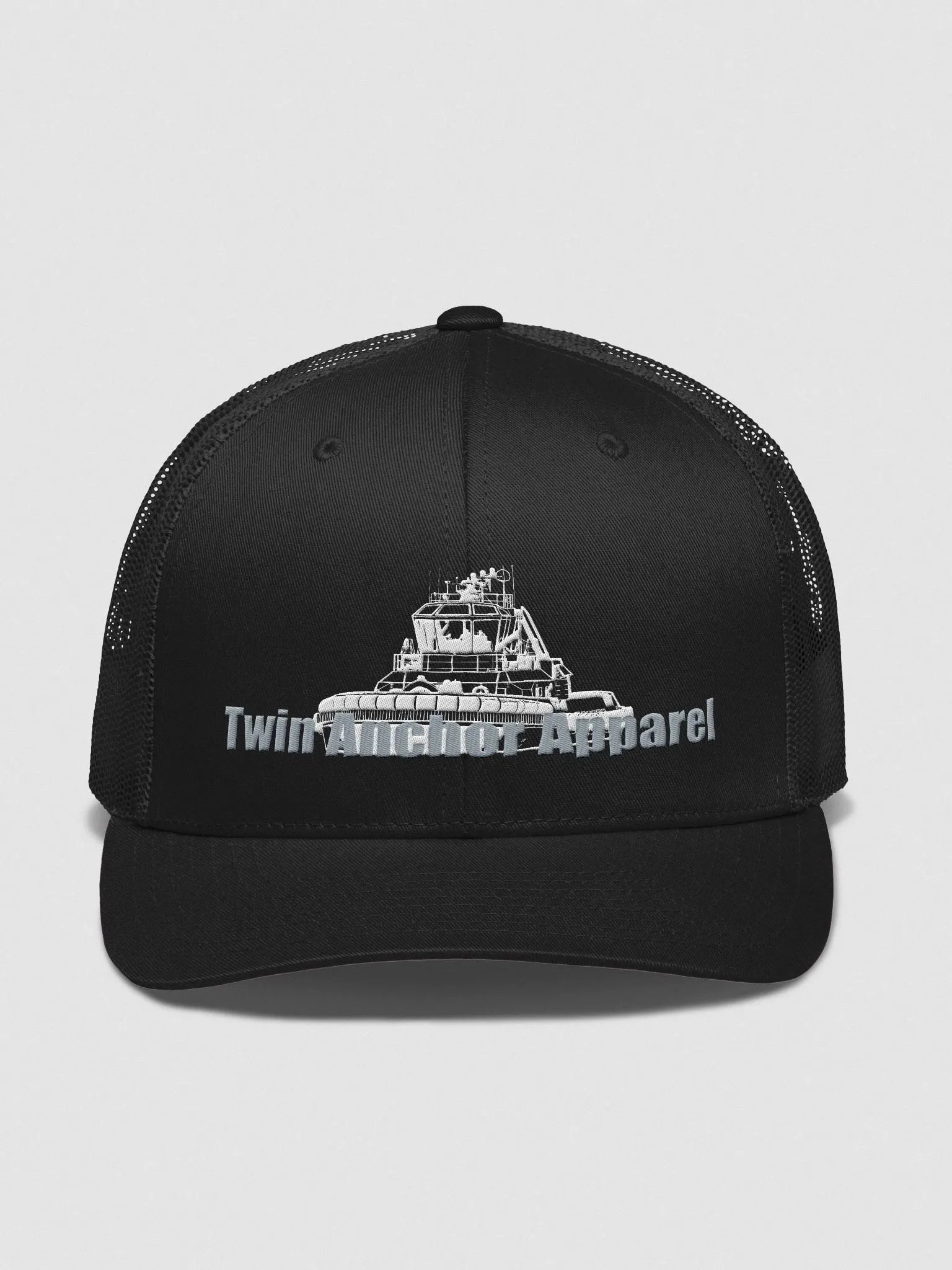 White Athena tug Retro Trucker Hat product image (1)