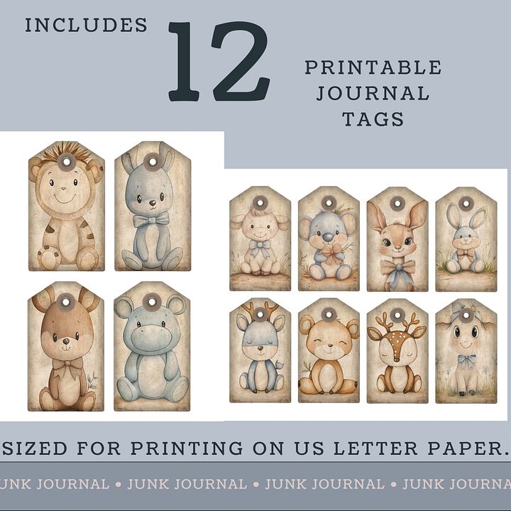 Nursery Animals - Printable Tags V8 product image (2)