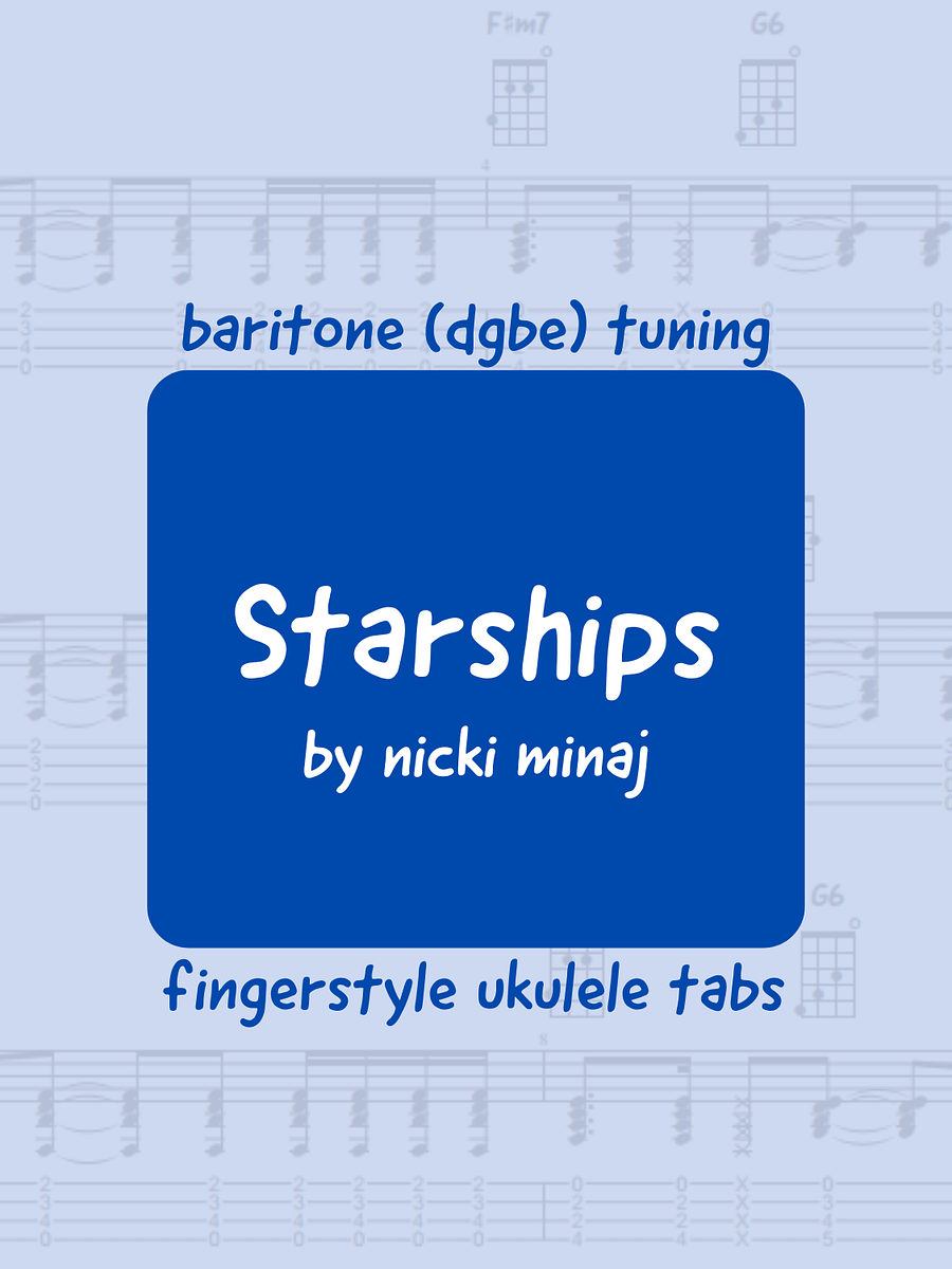 Nicki Minaj - Starships (uke tabs) product image (1)