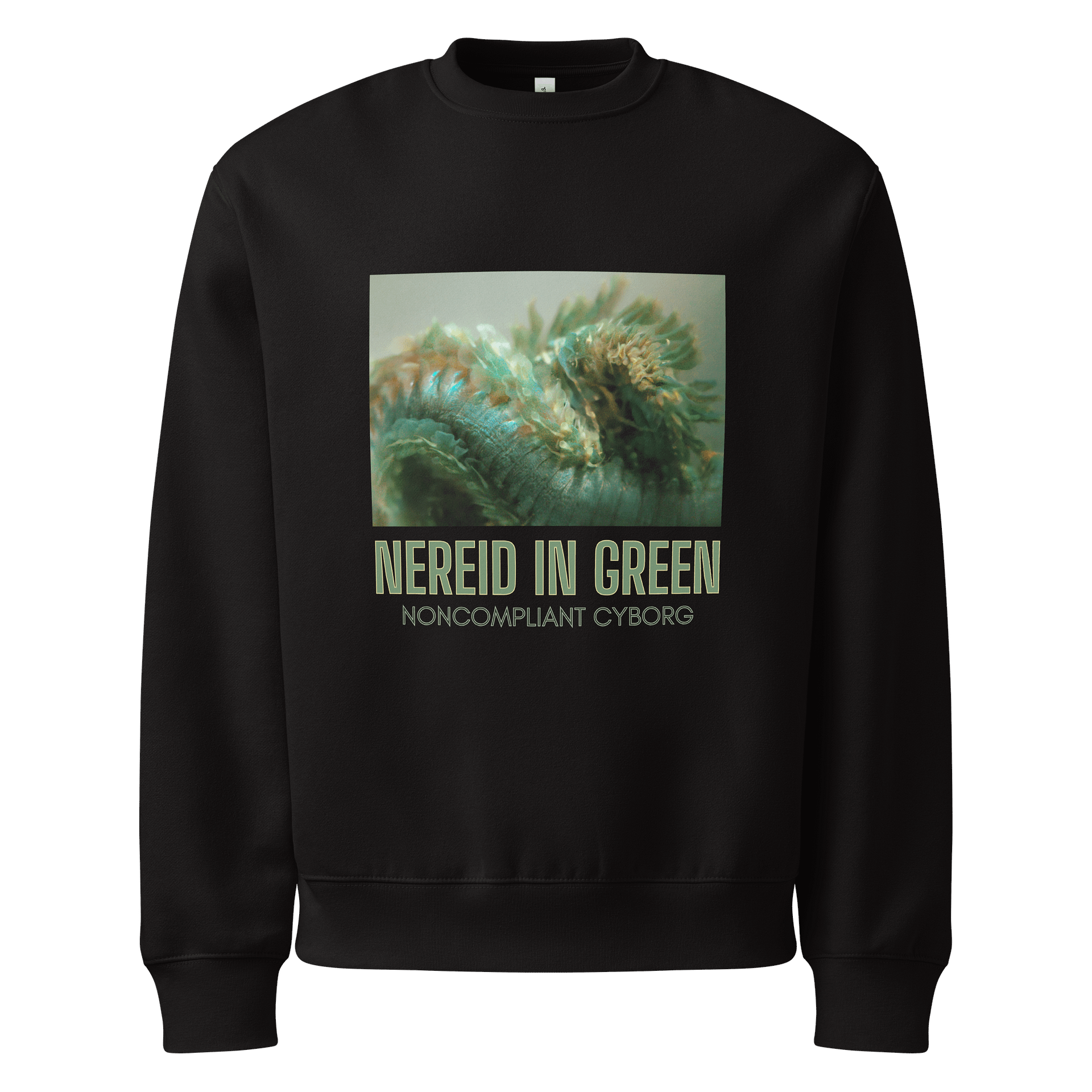 Nereid in Green Black Sweatshirt product image (1)