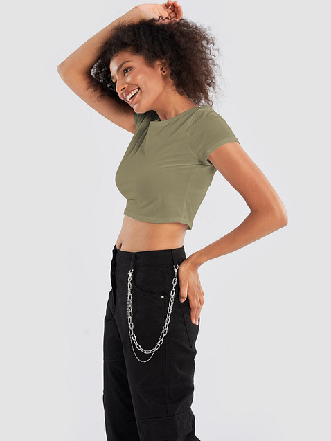 Photo showing Bella+Canvas Women's Crop Tee