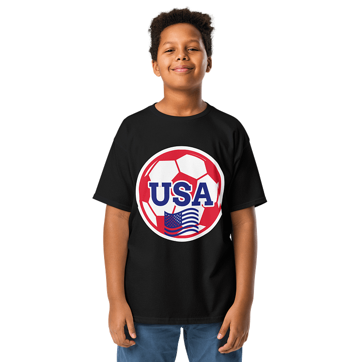 Patriotic Soccer USA Youth Tee product image (1)