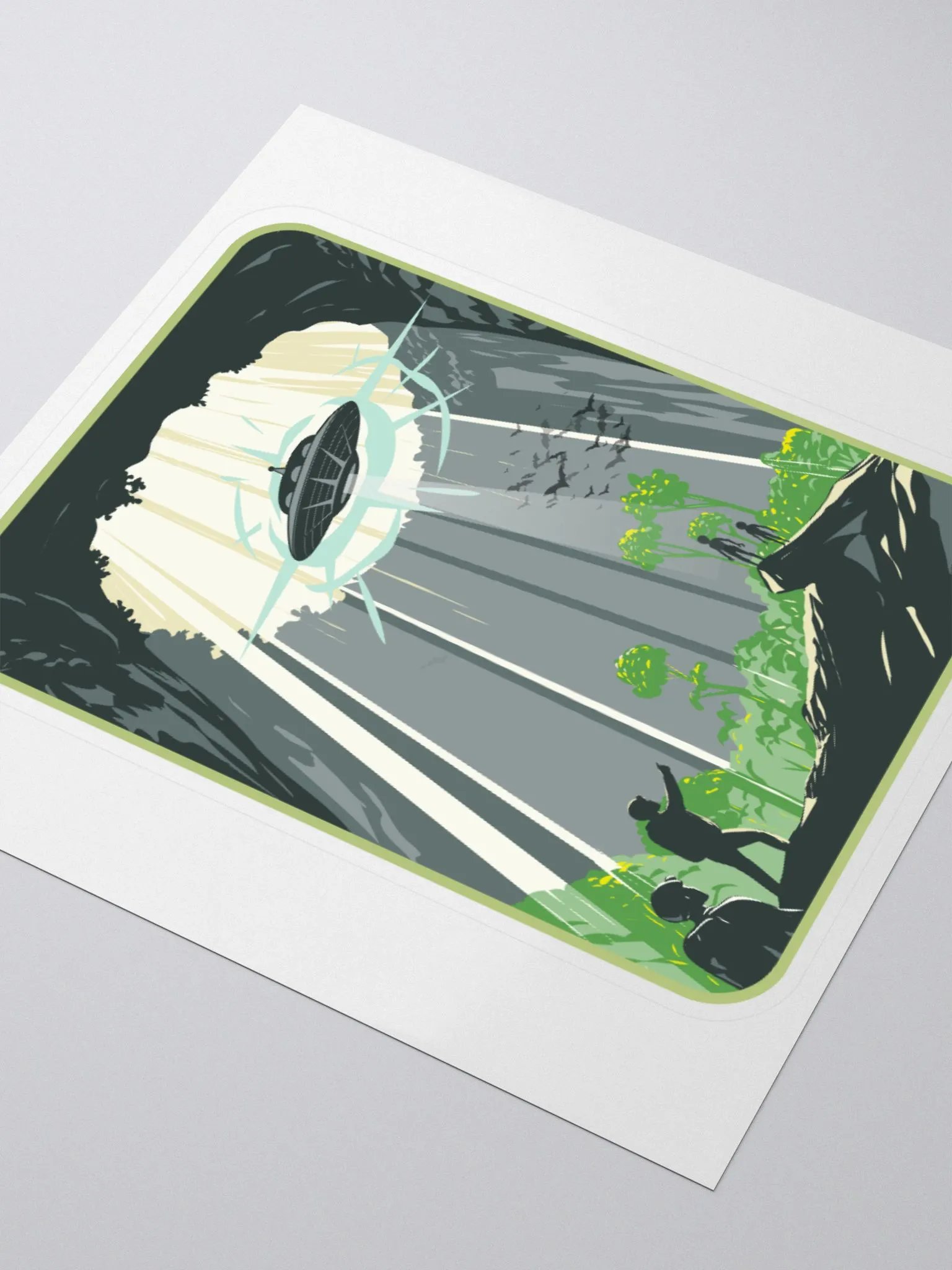 UFO Spelunkers Kiss Cut Stickers product image (3)