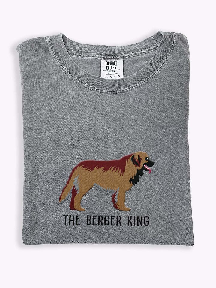 The Berger King T-Shirt(Embroidered) of a Leonberger product image (1)