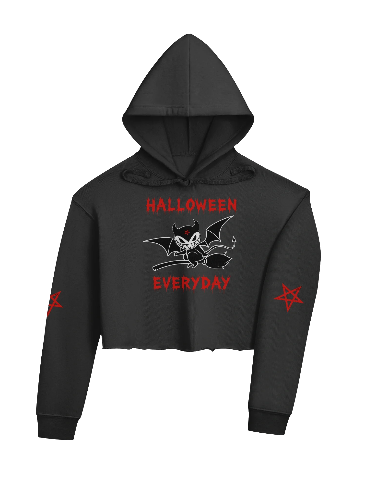 Ghouls Merch Grinxi Long Sleeve Crop Hoodie product image (4)
