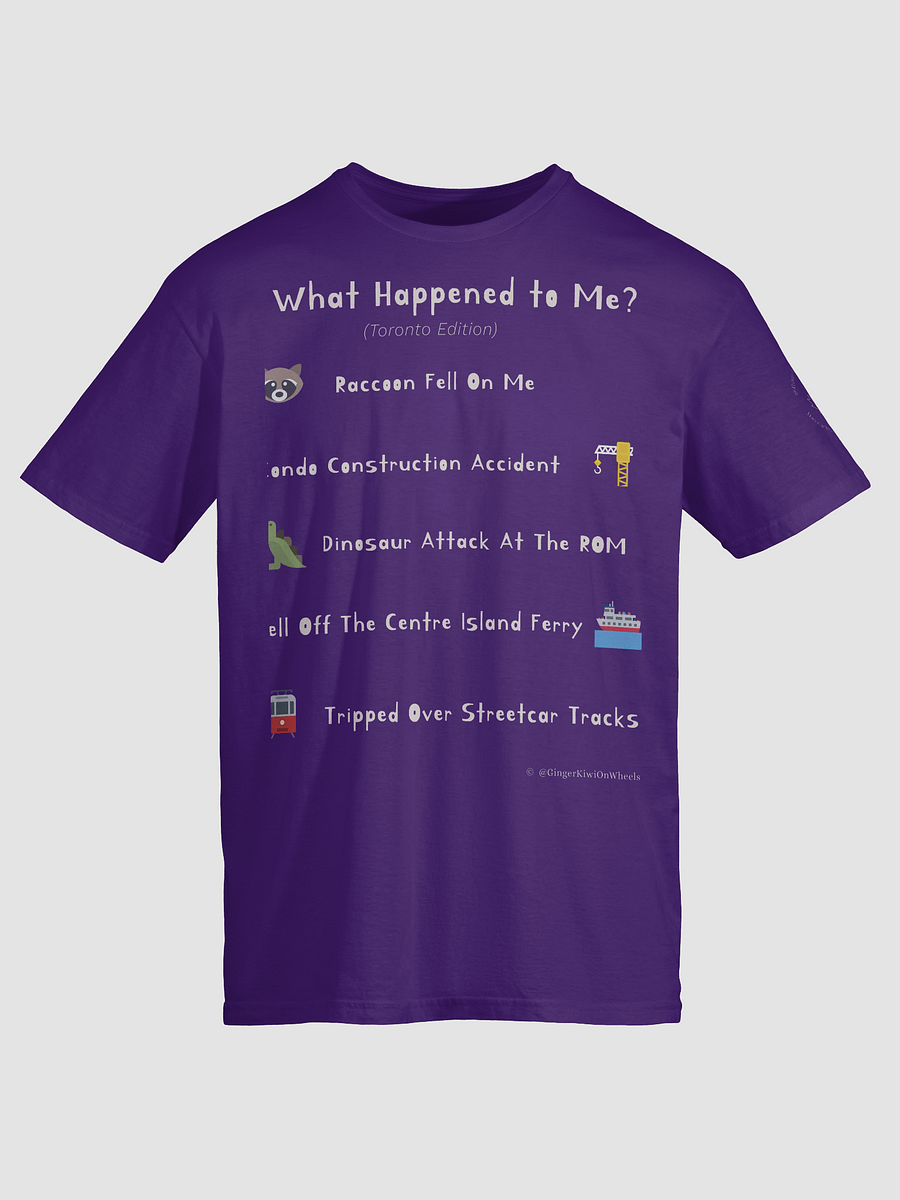WHAT HAPPENED TO ME ? (Toronto Edition): Unisex Softstyle T-shirt, Purple product image (5)