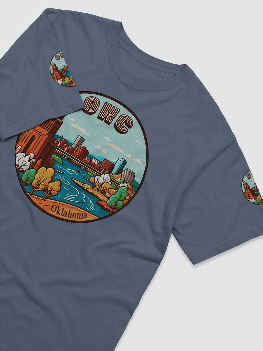 Retro OKC Oklahoma Cityscape Garment-Dyed Tee product image (27)