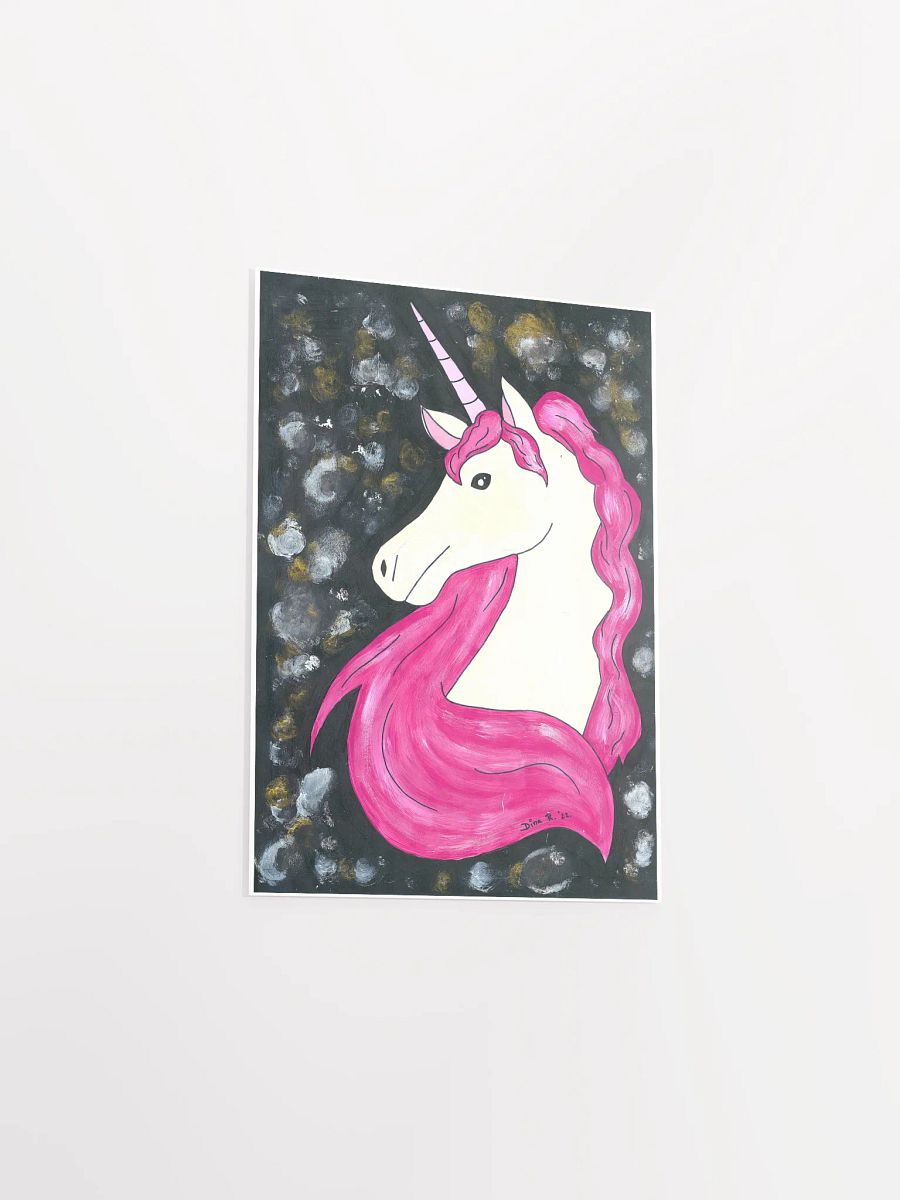 Unicorn - (art by Dina R.) - acrylic painting picture - Enhanced Matte Paper Poster (in) product image (9)