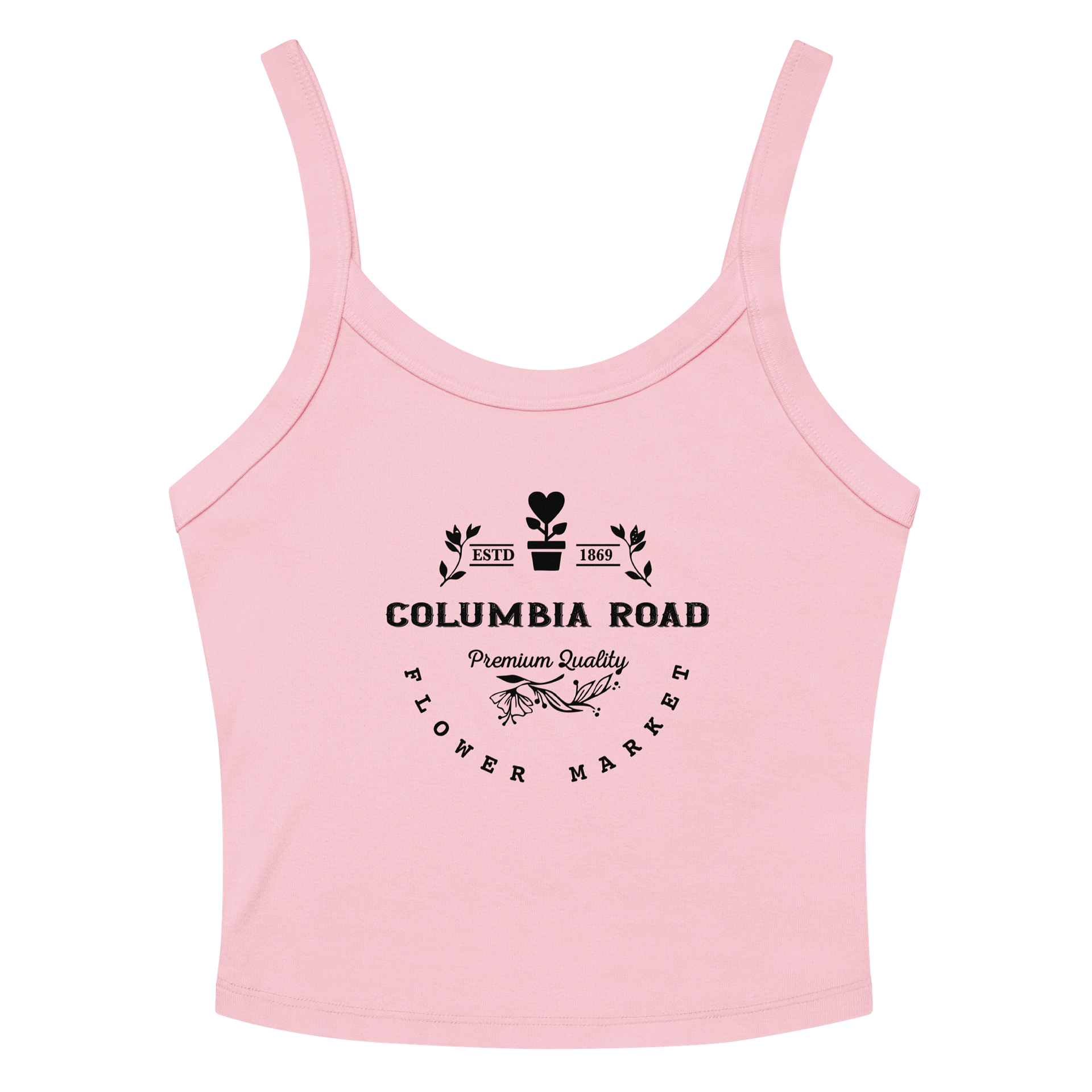 Columbia Road Market Women's Ribbed Tank Top (Pink) product image (2)