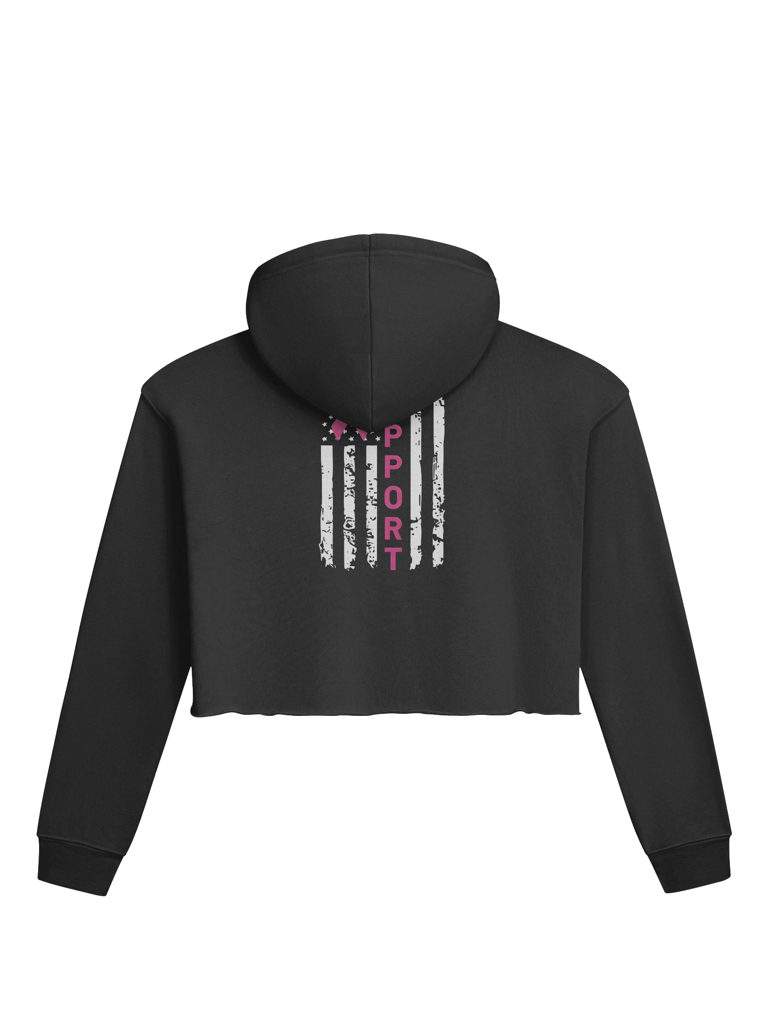 Esprit de Corps “Support” Cropped Hoodie — Breast Cancer Awareness Edition product image (4)