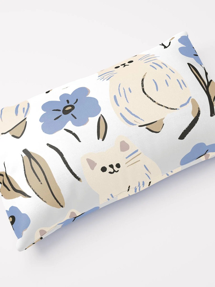 Whimsical Cats and Flowers Pillow product image (14)