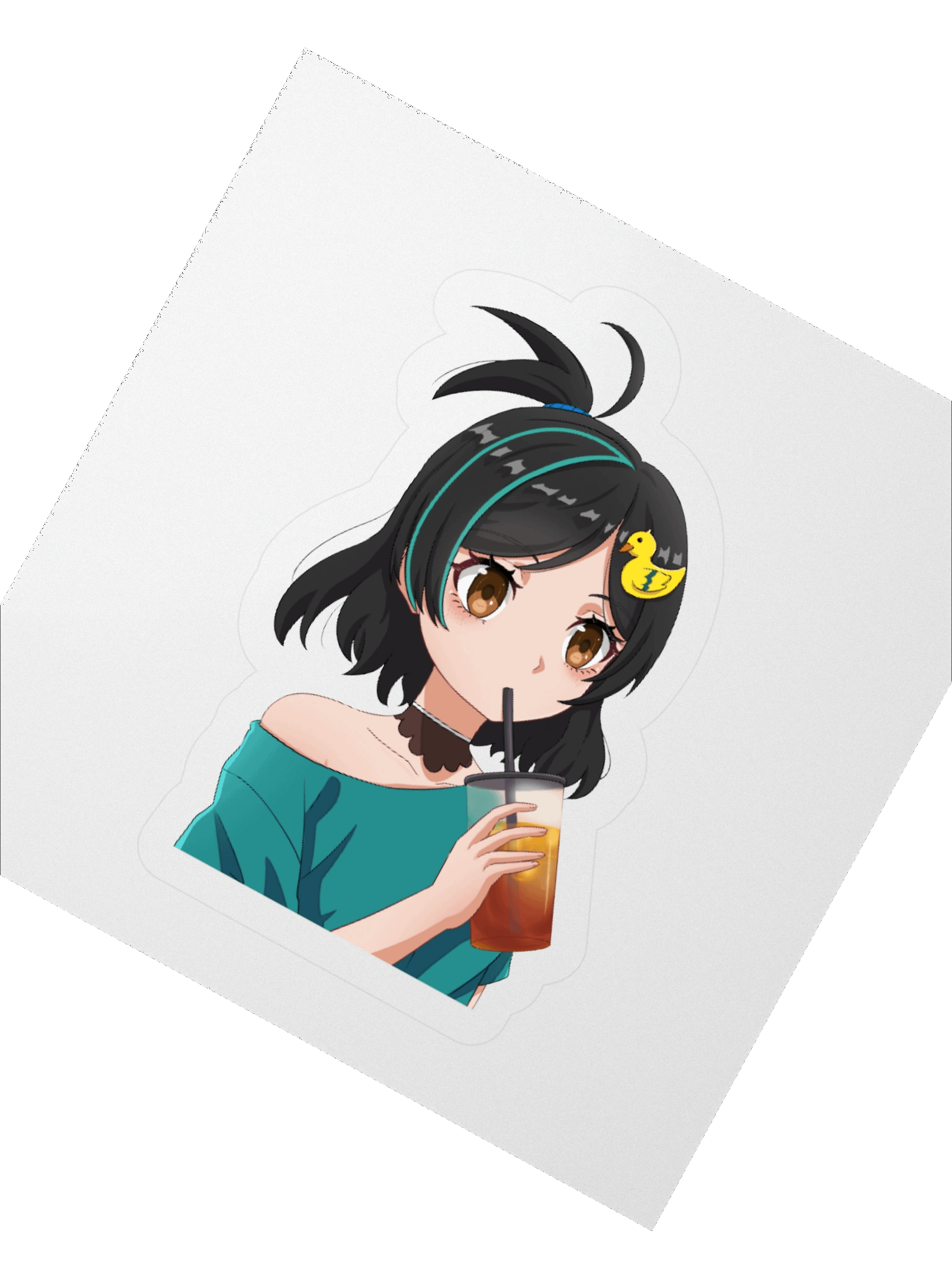 Anas drinking sticker product image (5)