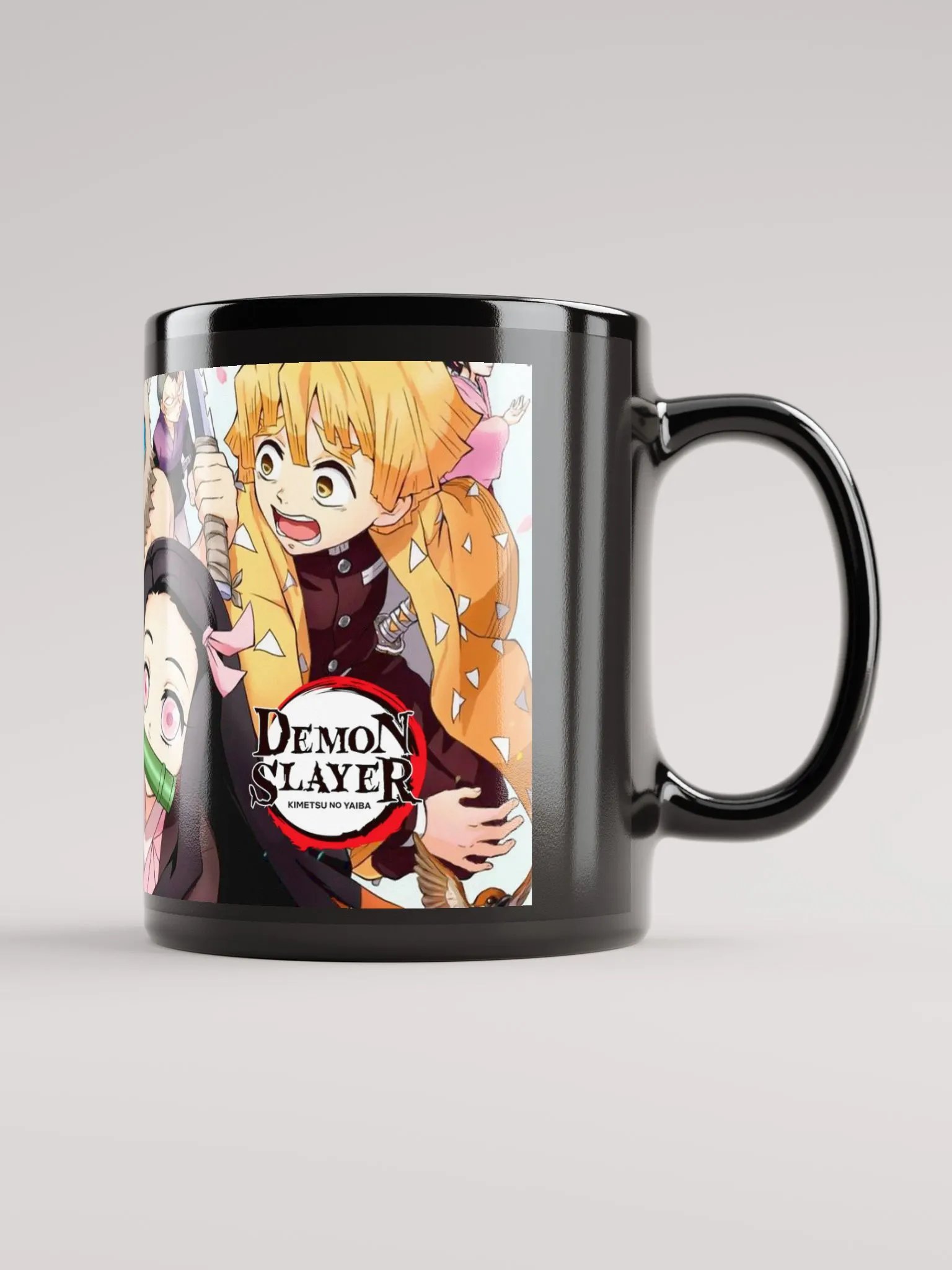 Demon Slayer Family Black Glossy Mug – Perfect for Fans and Collectors! product image (2)