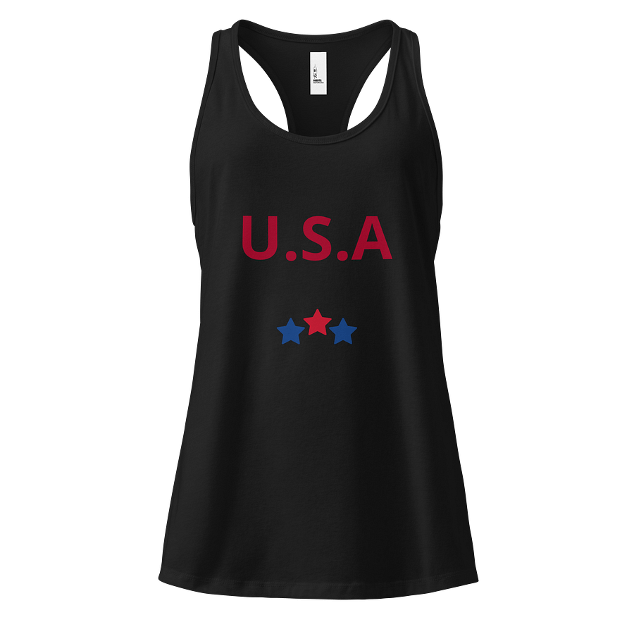 Patriotic Racerback Tank: U.S.A Stars product image (1)