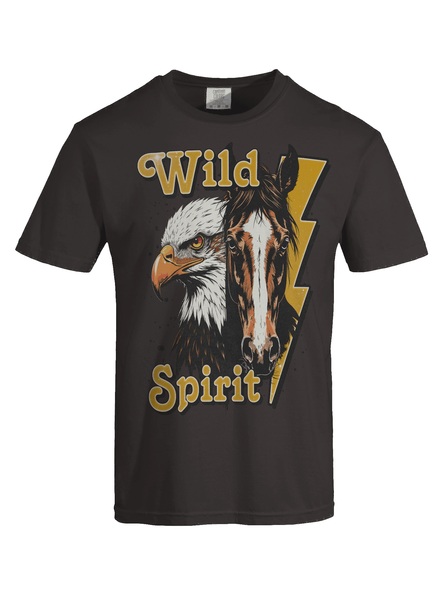 The "Wild Spirit" Eagle & Horse Heavy Weight T-shirt product image (4)