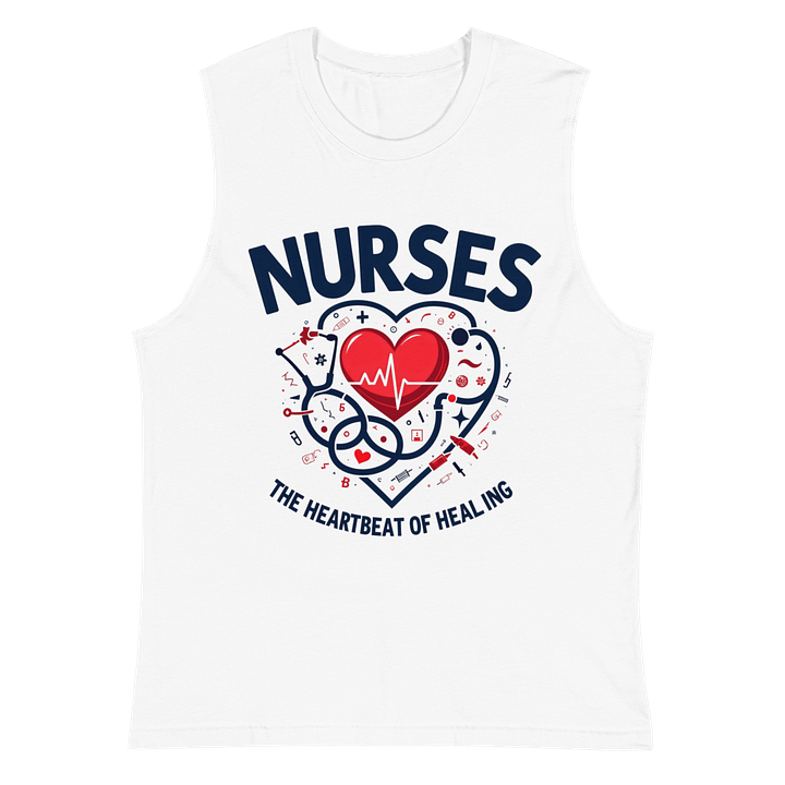 Heartbeat, Healing, stethoscope, nurses Muscle Tank product image (2)