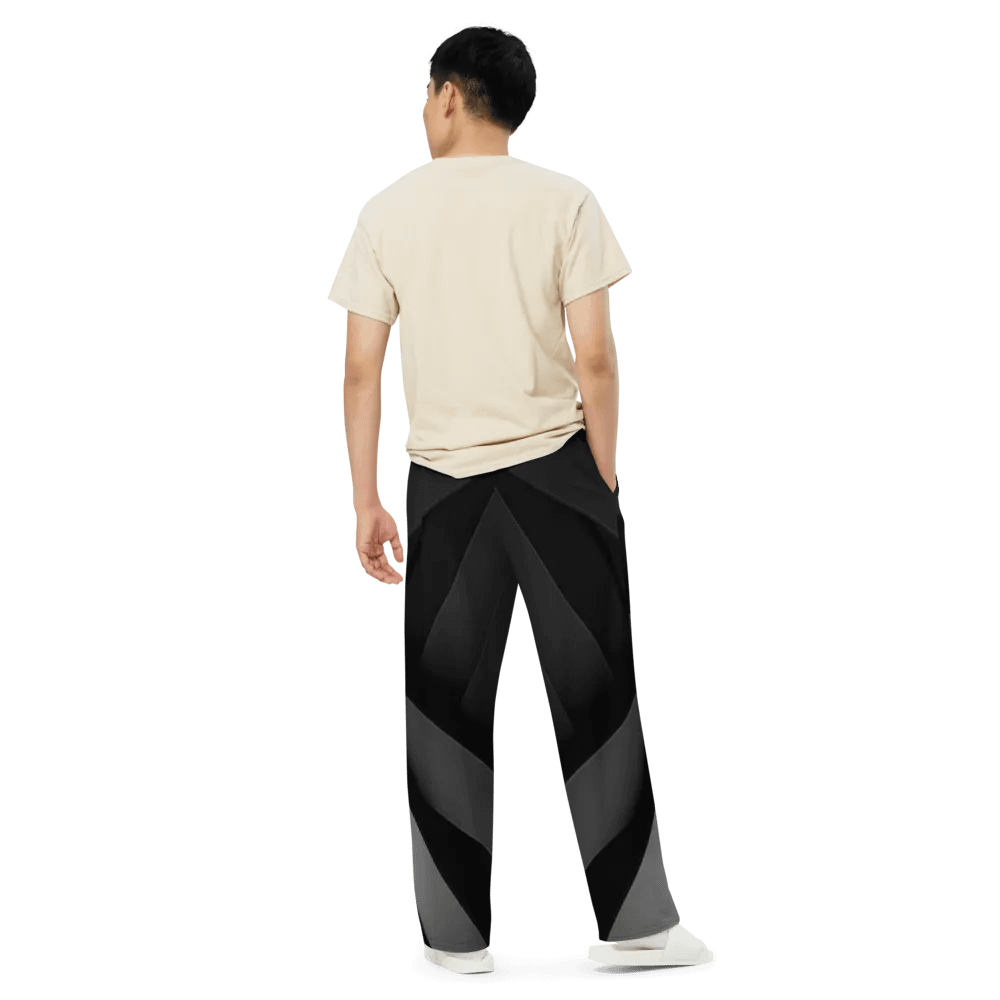 All-Over Print Unisex Wide-Leg Pants: Luigi & Ariel Logo product image (2)
