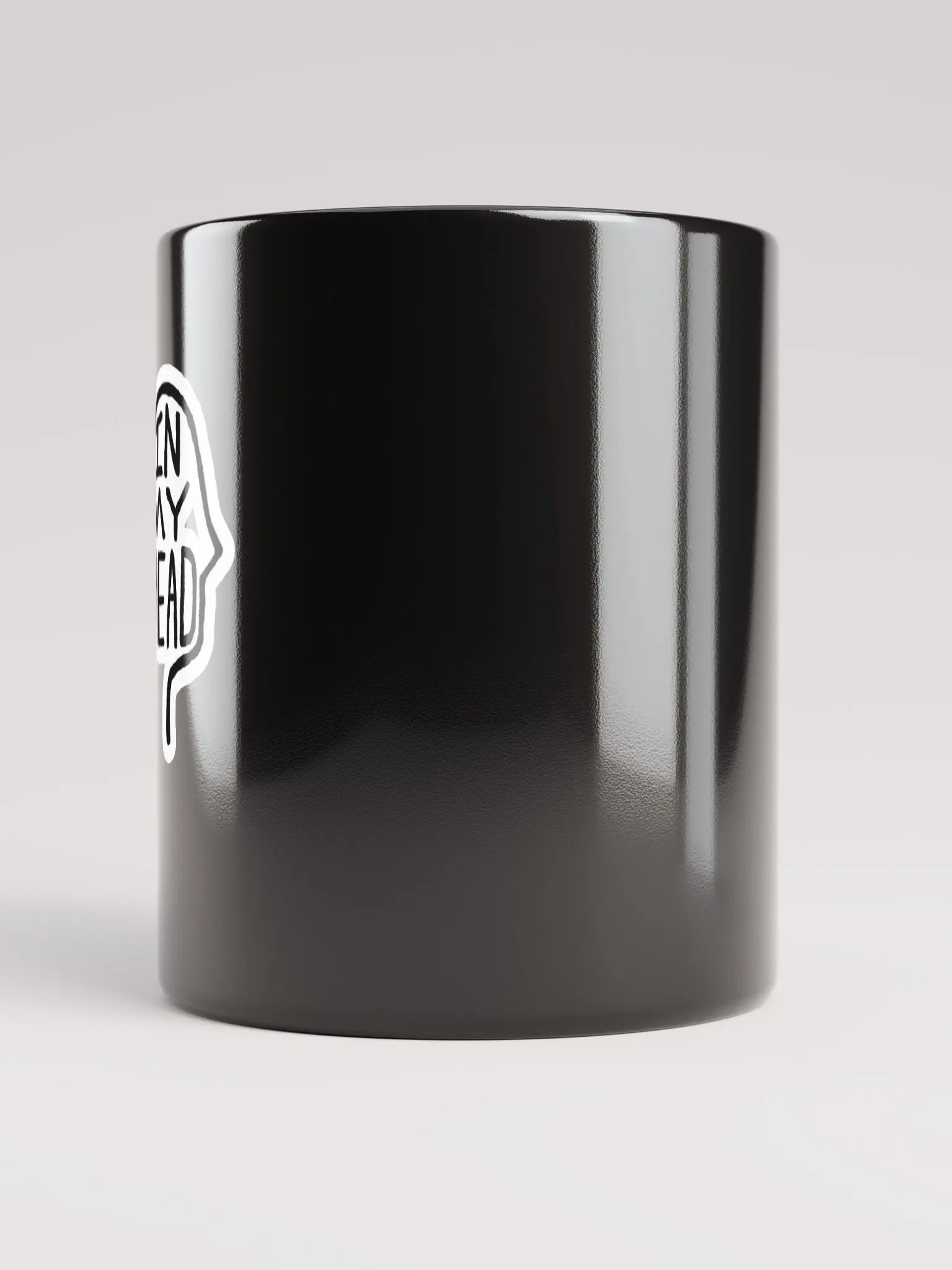In My Head glossy black mug (bubble design) product image (2)