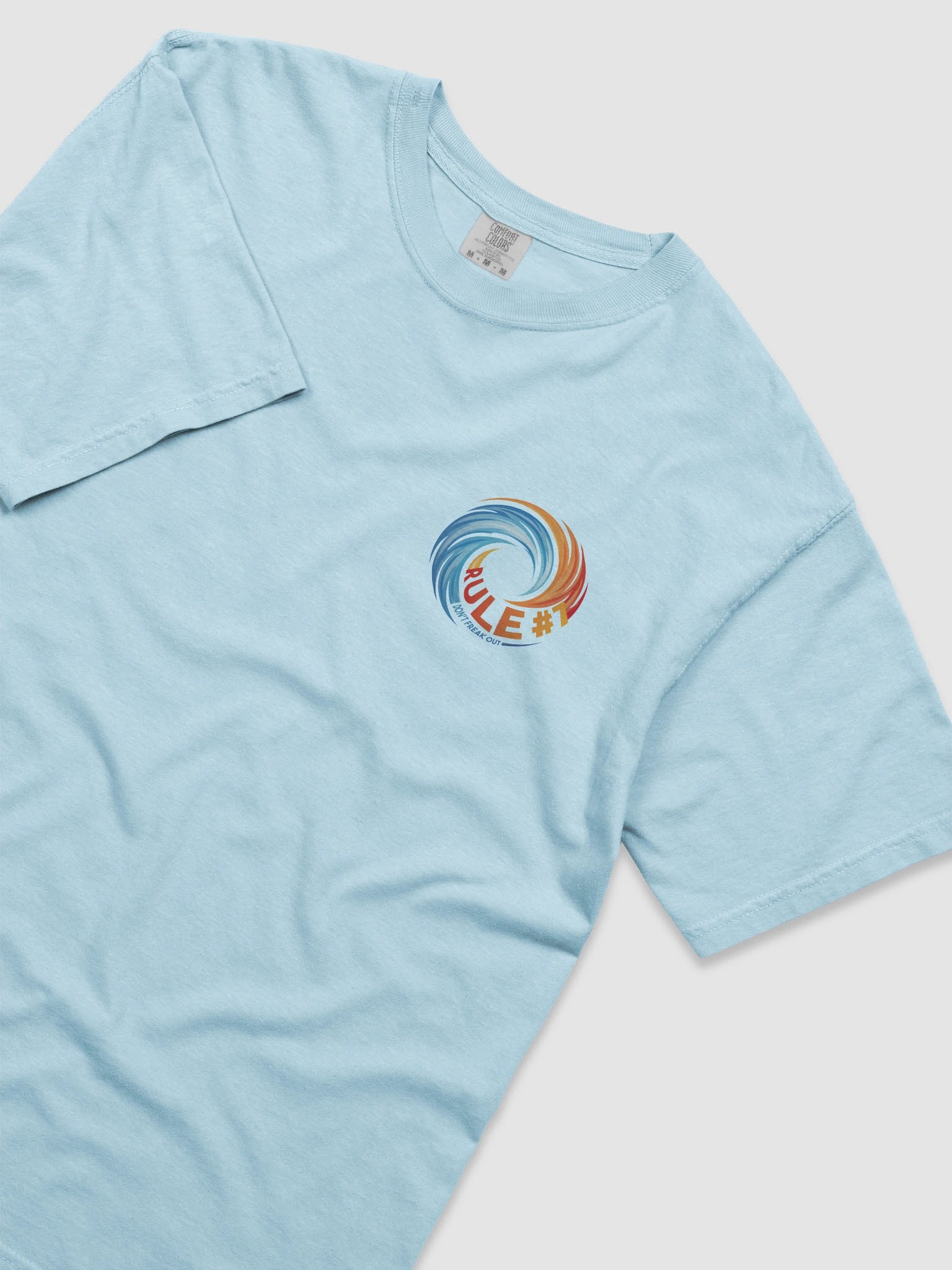 Rule #7 Heavyweight T-Shirt Orange and Blue product image (91)