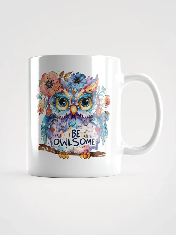 Be Owlsome White Glossy Mug product image (1)