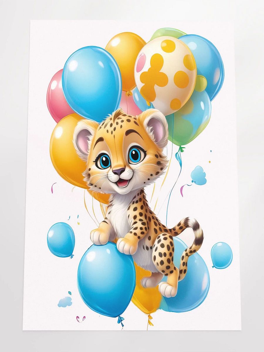 Cheetah Cub - Poster - Nursery-Kids Room - Large 24x36 Inches product image (3)
