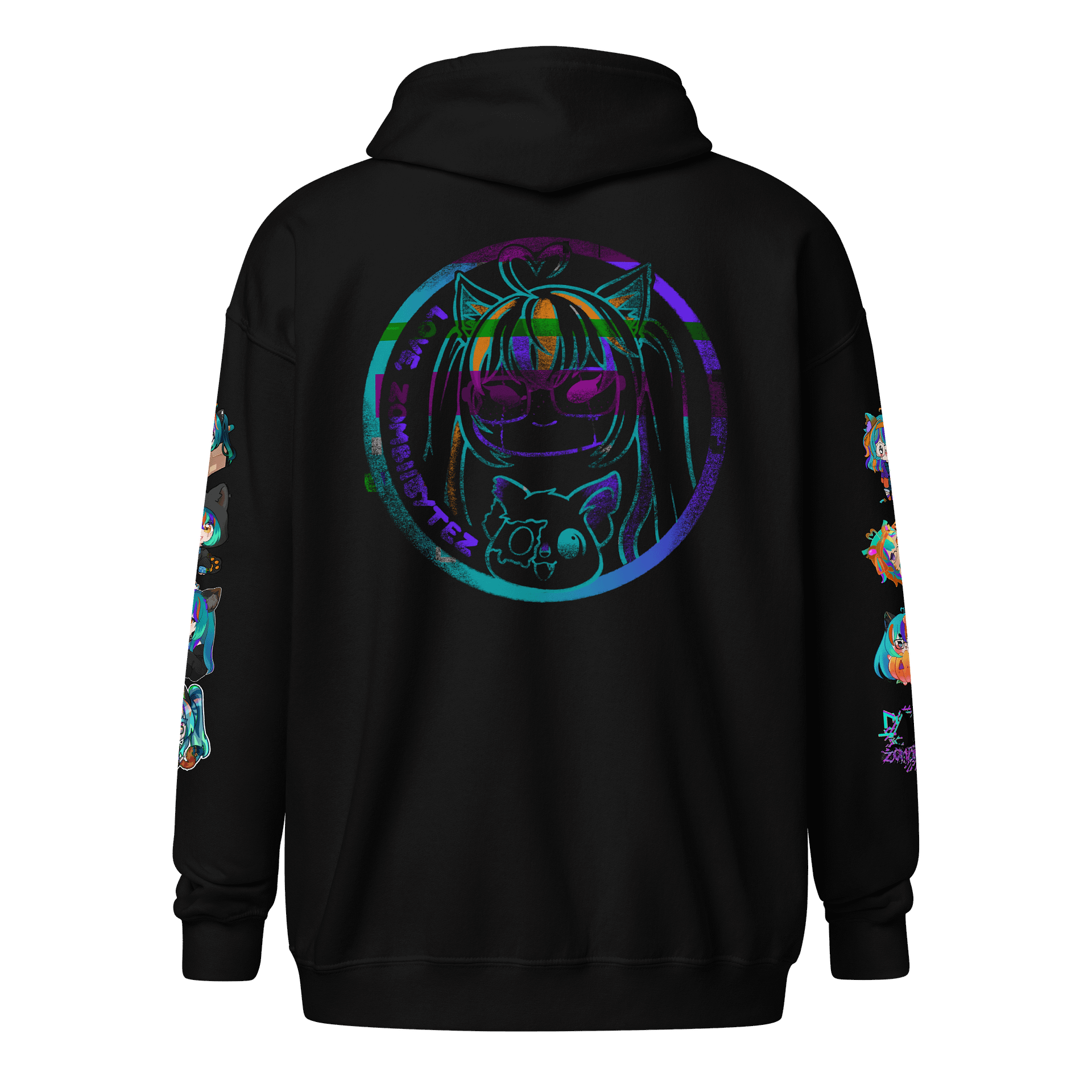 glitch stamp zip up hoodie product image (2)