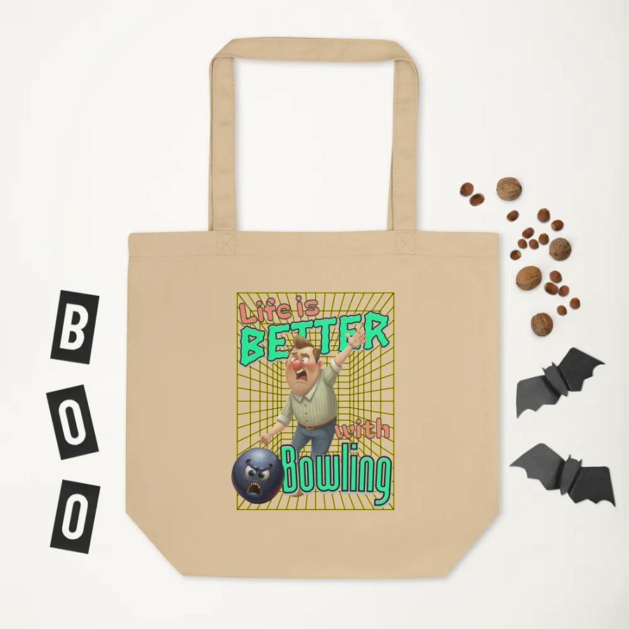 Life Is Better With Bowling Organic Cotton Tote product image (5)
