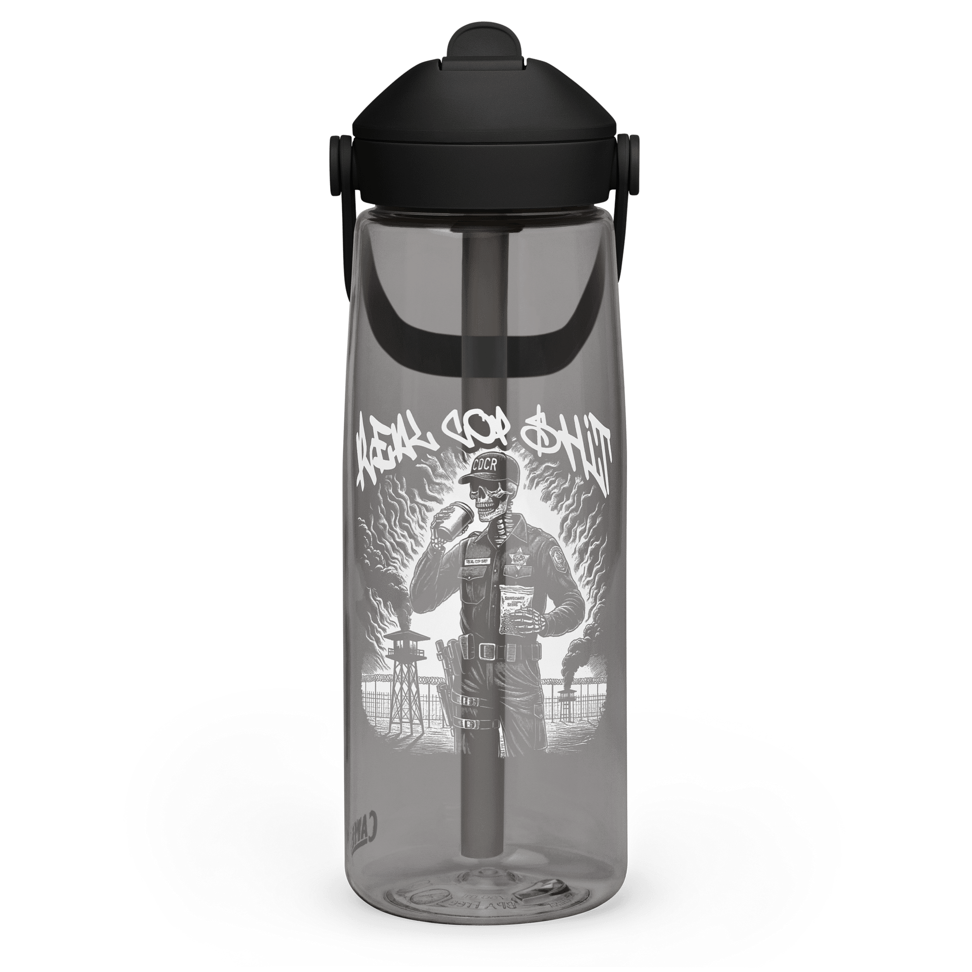 REAL COP SHIT FLIP STRAW WATER BOTTLE product image (1)