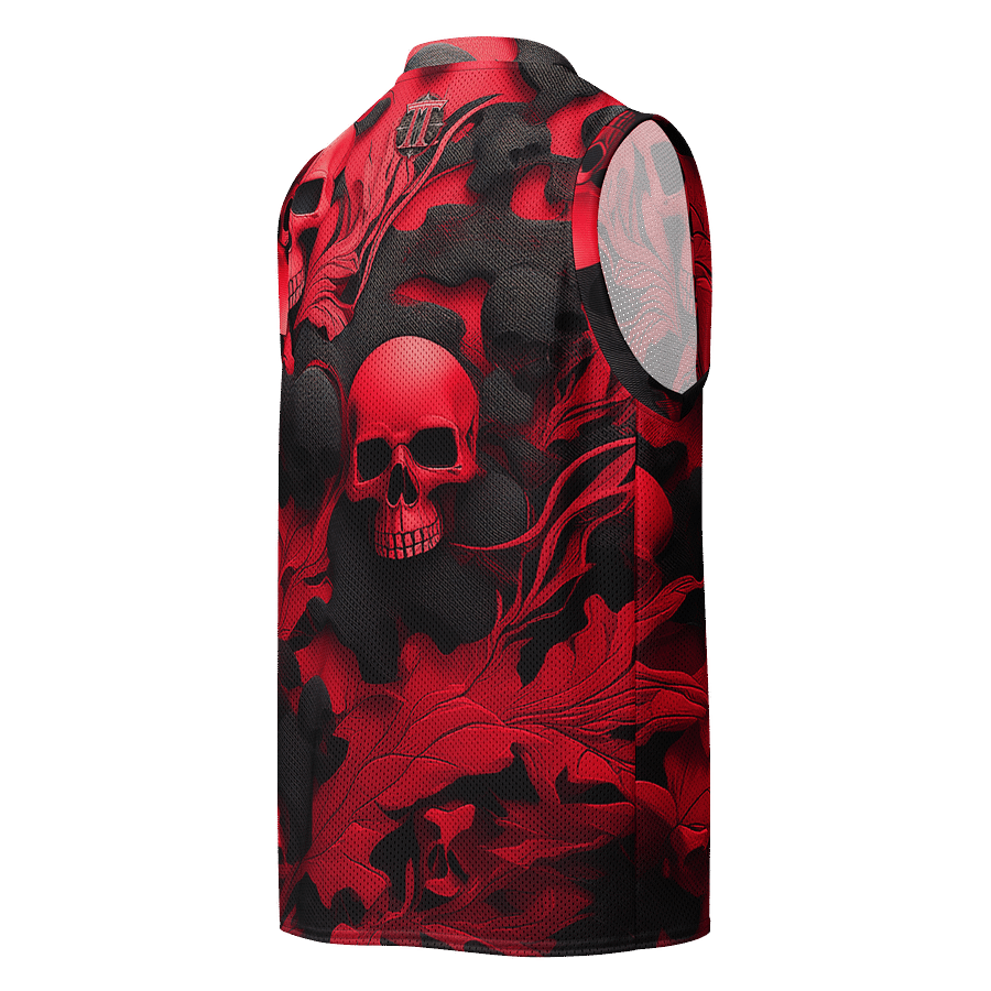 Premium Basketball Jersey red and black skull product image (2)