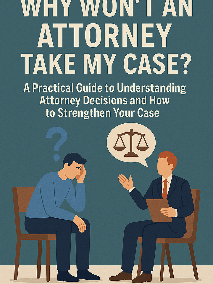 Why Won’t an Attorney Take My Case? A Practical Guide to Understanding Attorney Decisions and How to Strengthen Your Case product image (1)