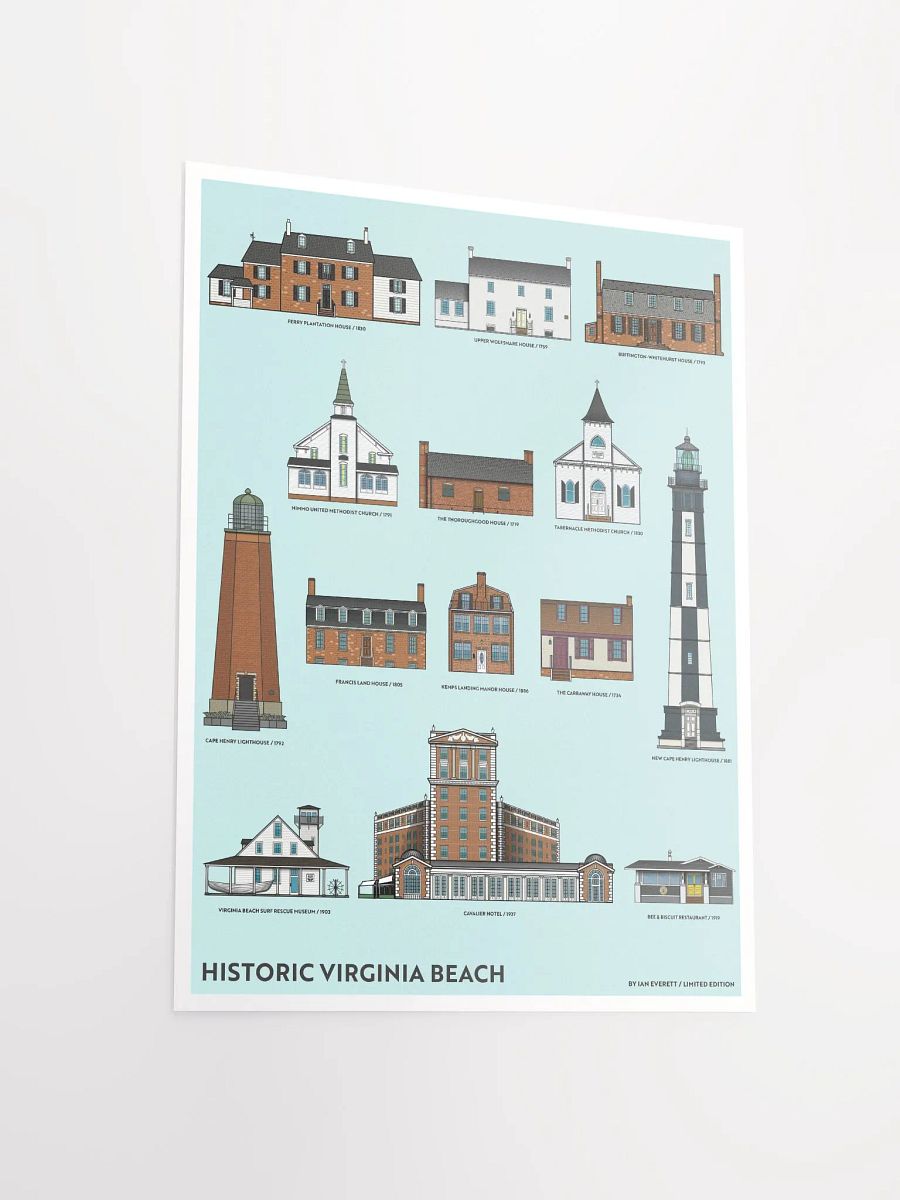 Historic Virginia Beach Buildings Art Poster product image (4)