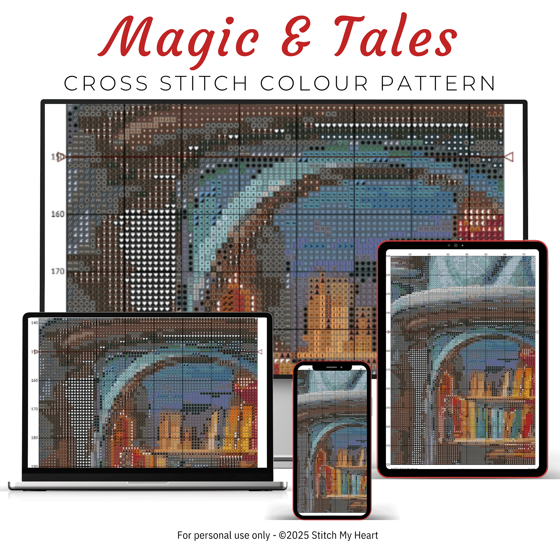 Magic And Tales Book Store Cross Stitch Pattern product image (3)