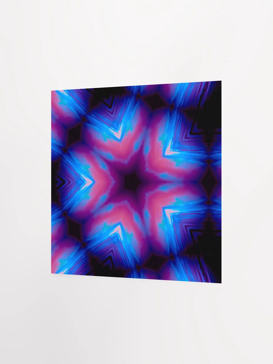 Coastal Kaleidoscope Poster, Strange Summer Sea Star Art, Neon Pink Blue Ocean Home Decor product image (2)