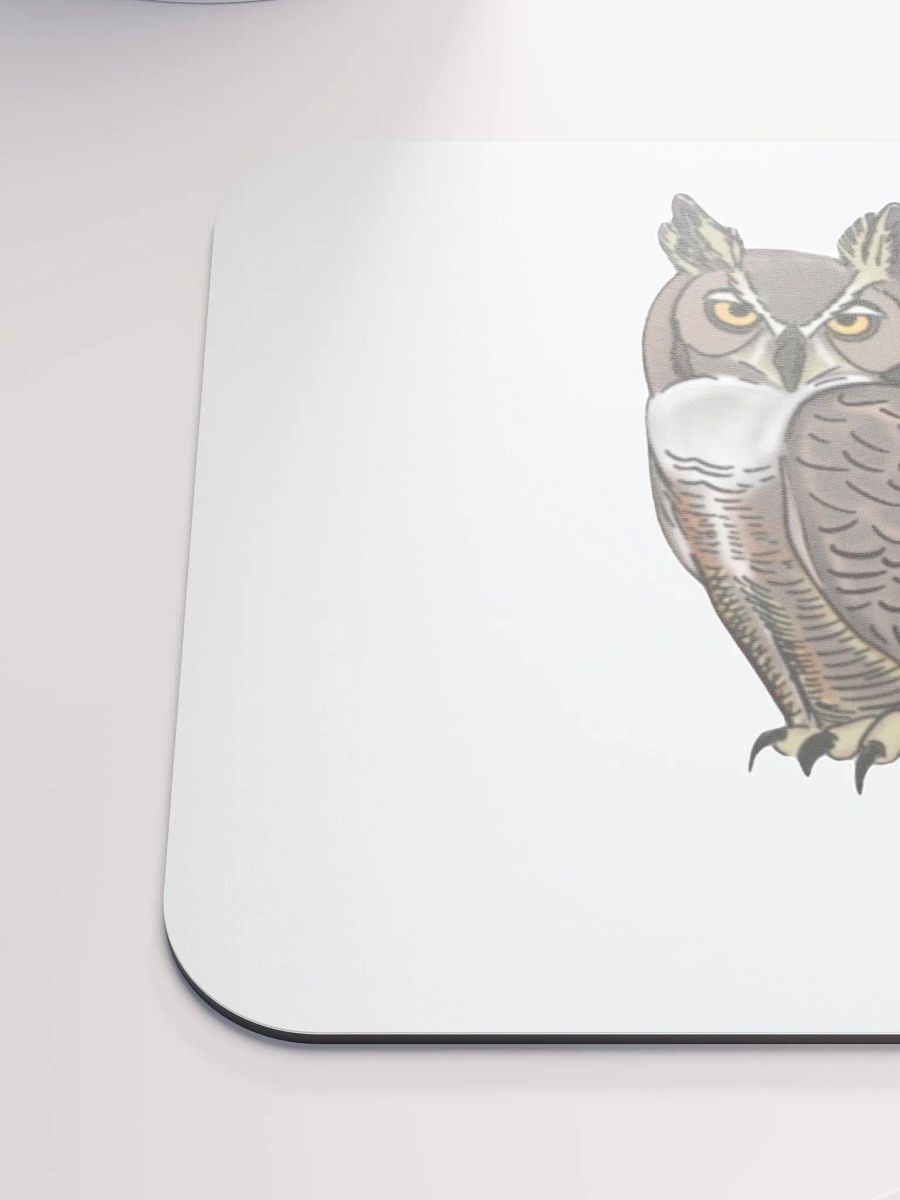 Owl Logo Classic Mouse Pad (White) product image (6)
