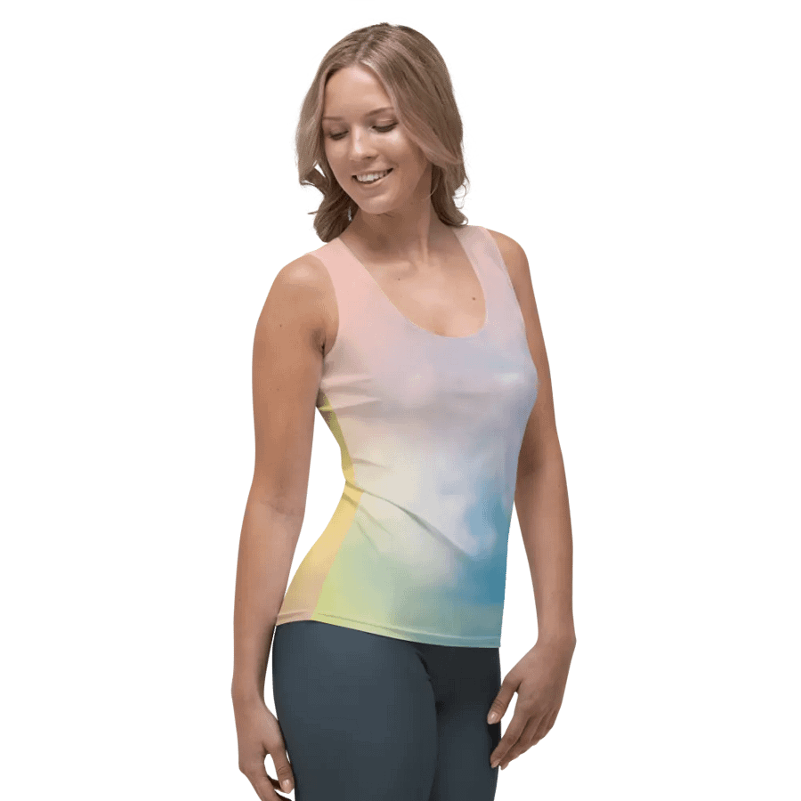 Blur cloud rainbow Design Tank Top - V10 product image (4)
