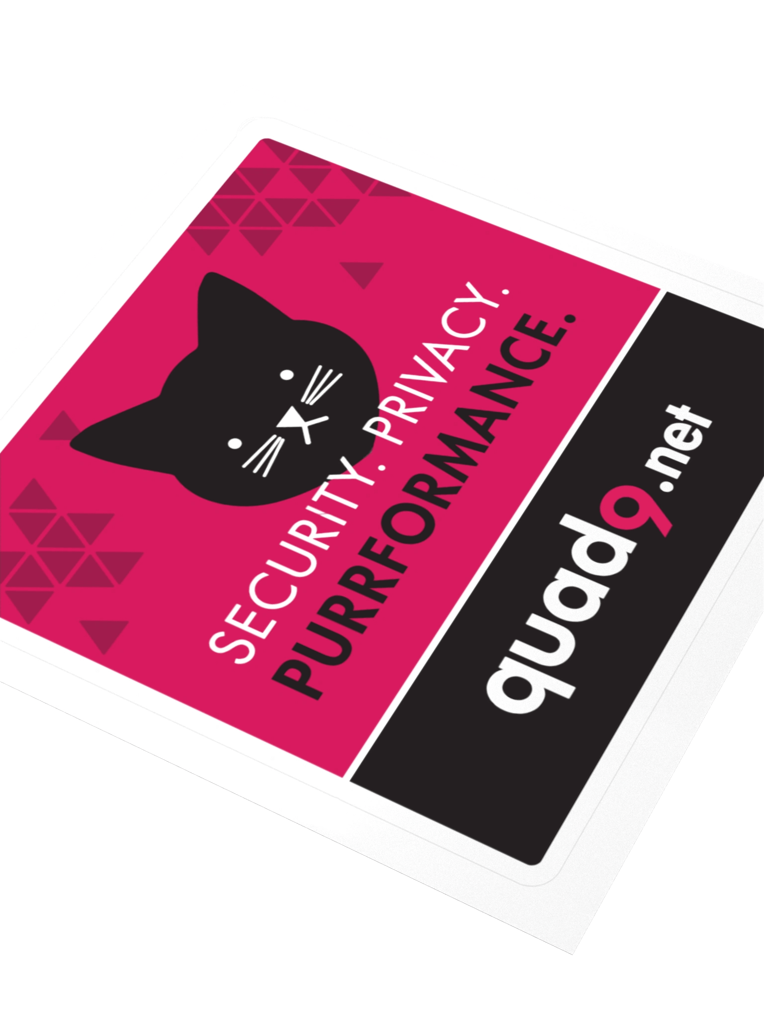 "Security. Privacy. Purrformance." Sticker product image (3)