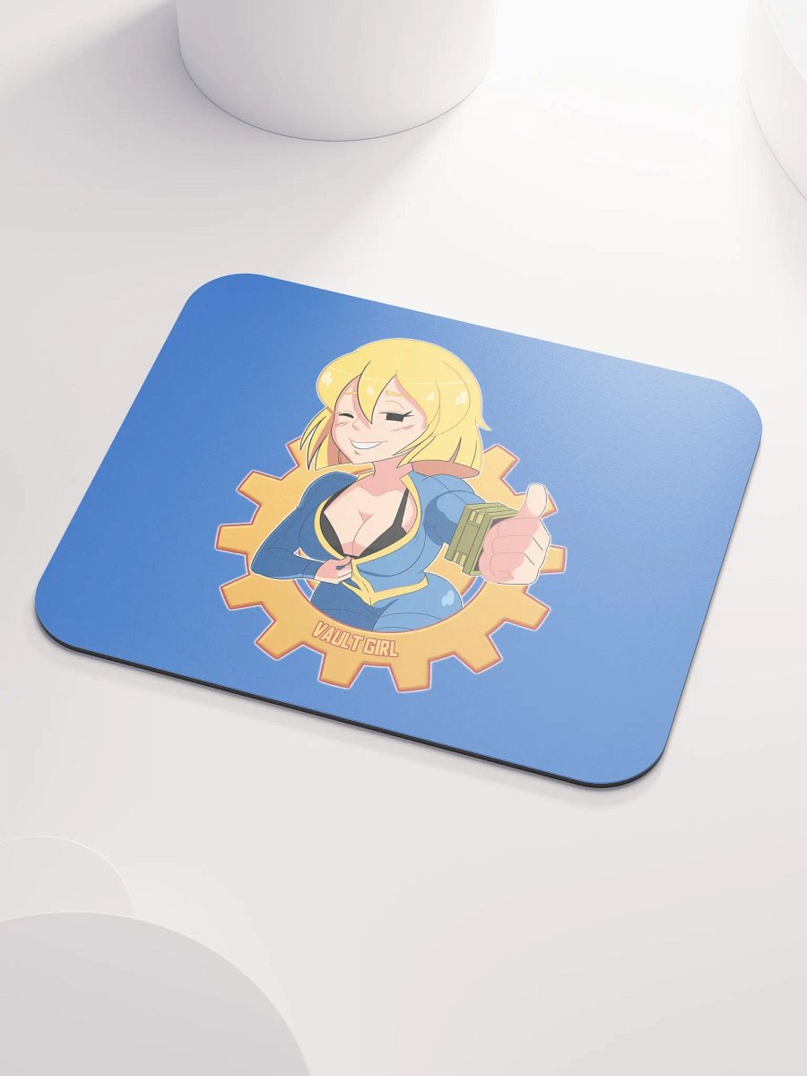 "Just a Peek" Thumbs-Up Vault Girl Mouse Pad product image (3)