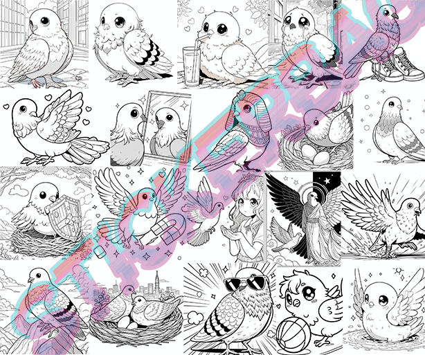 Taubenmalbuch 2 - Alle Motive! product image (2)
