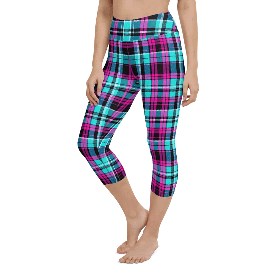 ZABU 90s tartan Yoga Capri Leggings product image (7)