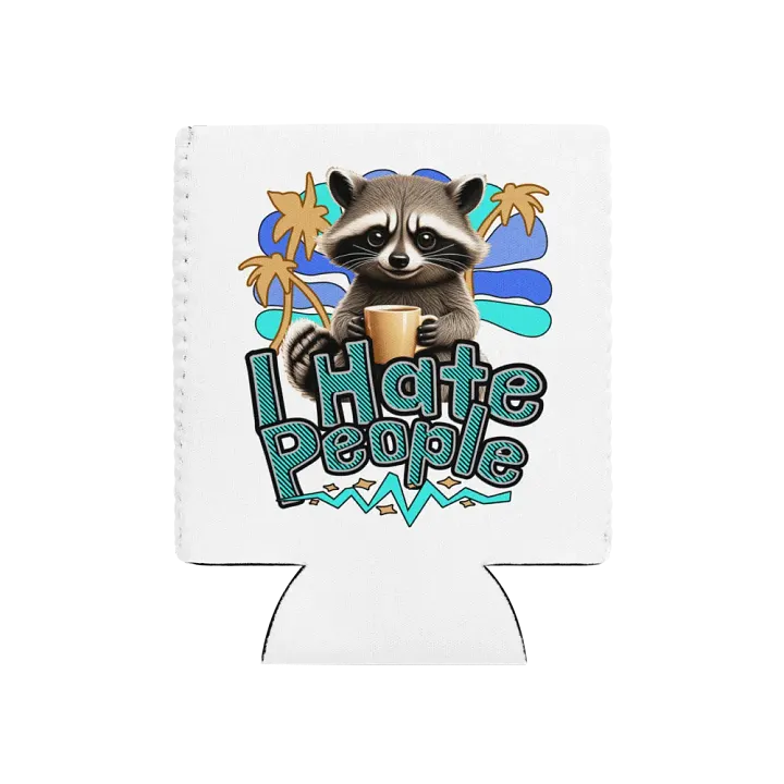 I Hate People Raccoon Retreat Can Cooler product image (1)
