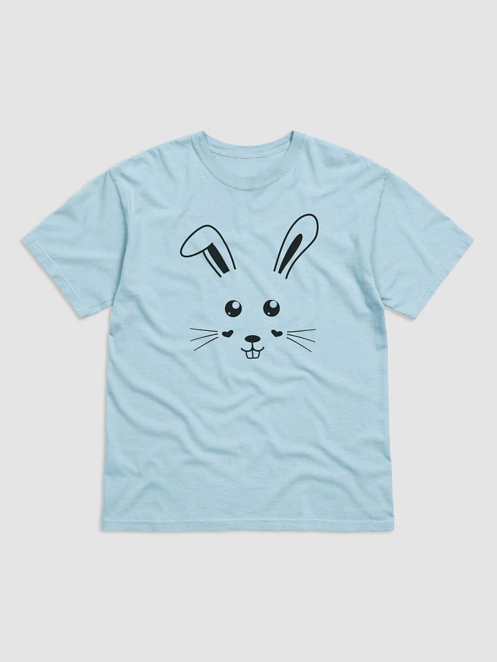 Cute Bunny Face Garment-Dyed Heavyweight T-Shirt, Unisex T-Shirt, Spring Apparel, Easter Gift, Animal Lover Tee, Cute Graphic Shirt product image (2)