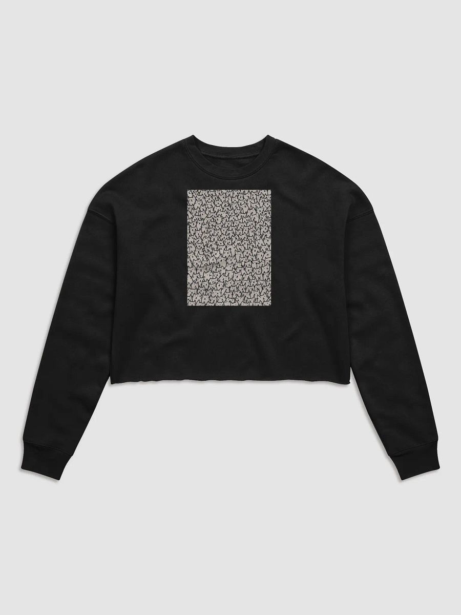 Whiskered Cats Patern Crop Sweatshirt product image (2)